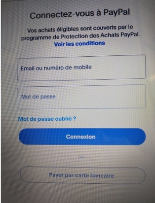 Paiement par carte bancaire avec ou sans compte paypal